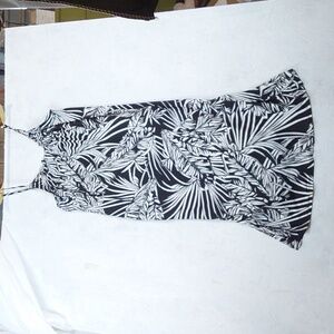 Lilac & London Sleep Wear Night Gown  Black/White Super Soft Pjs Womens  Sz.L